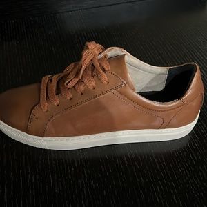 New Banana Republic Nicklas Leather Ortholite Sneakers in Cognac Men’s Size 8.5